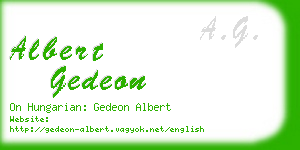 albert gedeon business card